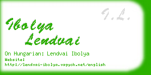 ibolya lendvai business card